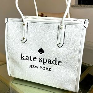 Kate Spade White pebble Leather tote